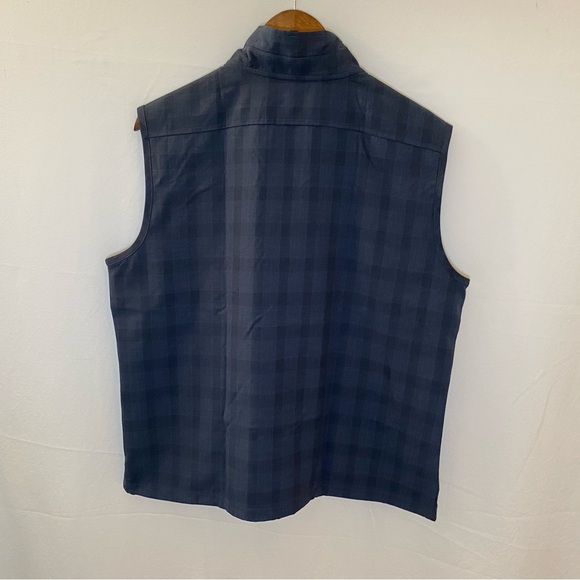 Jos A. Bank Leadbetter Navy Plaid Golf Vest Size Medium - Picture 6 of 7